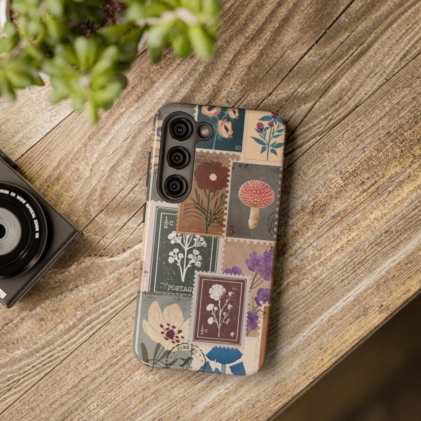 Antique Stamp Collage Phone Case | Vintage Travel Design for iPhone & Samsung - Joyful Moments Market