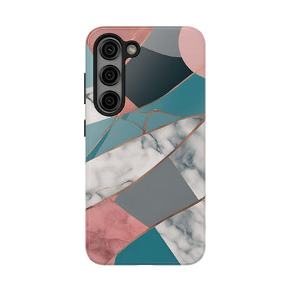 Marble Teal & Pink Phone Case | Funky Modern Design for iPhone & Samsung - Joyful Moments Market