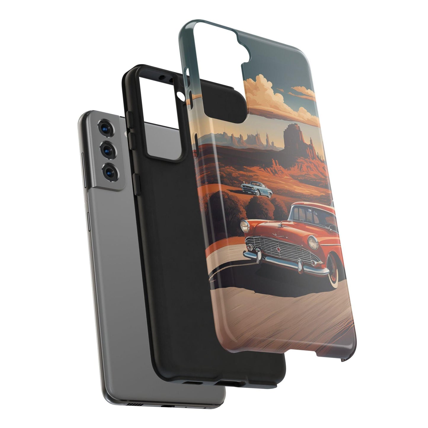 Retro Desert Car Phone Case | Route 66 Vibes for iPhone & Samsung - Joyful Moments Market