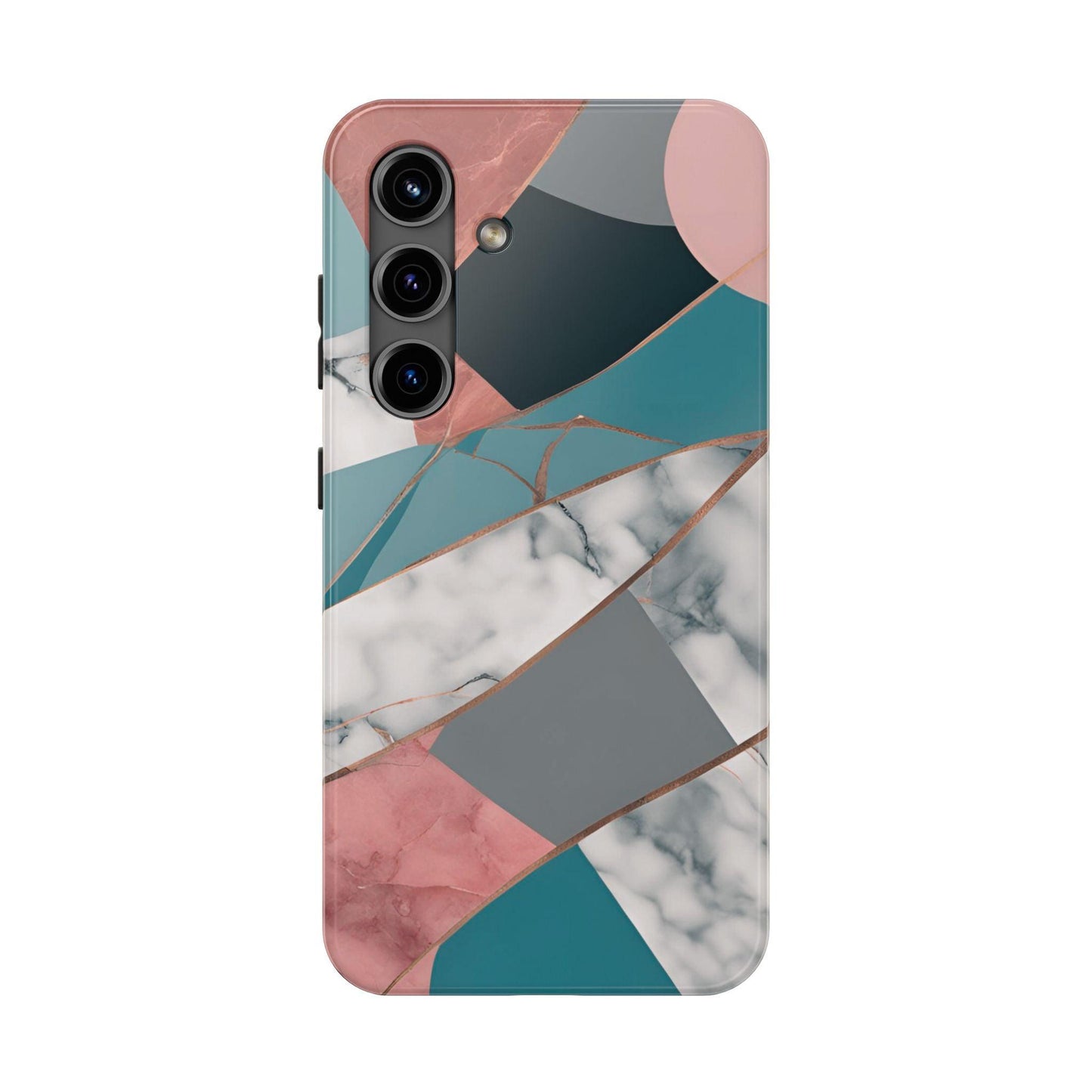 Marble Teal & Pink Phone Case | Funky Modern Design for iPhone & Samsung - Joyful Moments Market