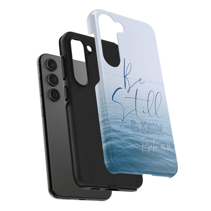 Tranquil Phone Case with Still Waters, 'Be Still and Know' Quote, Psalm 46:10 - Joyful Moments Market