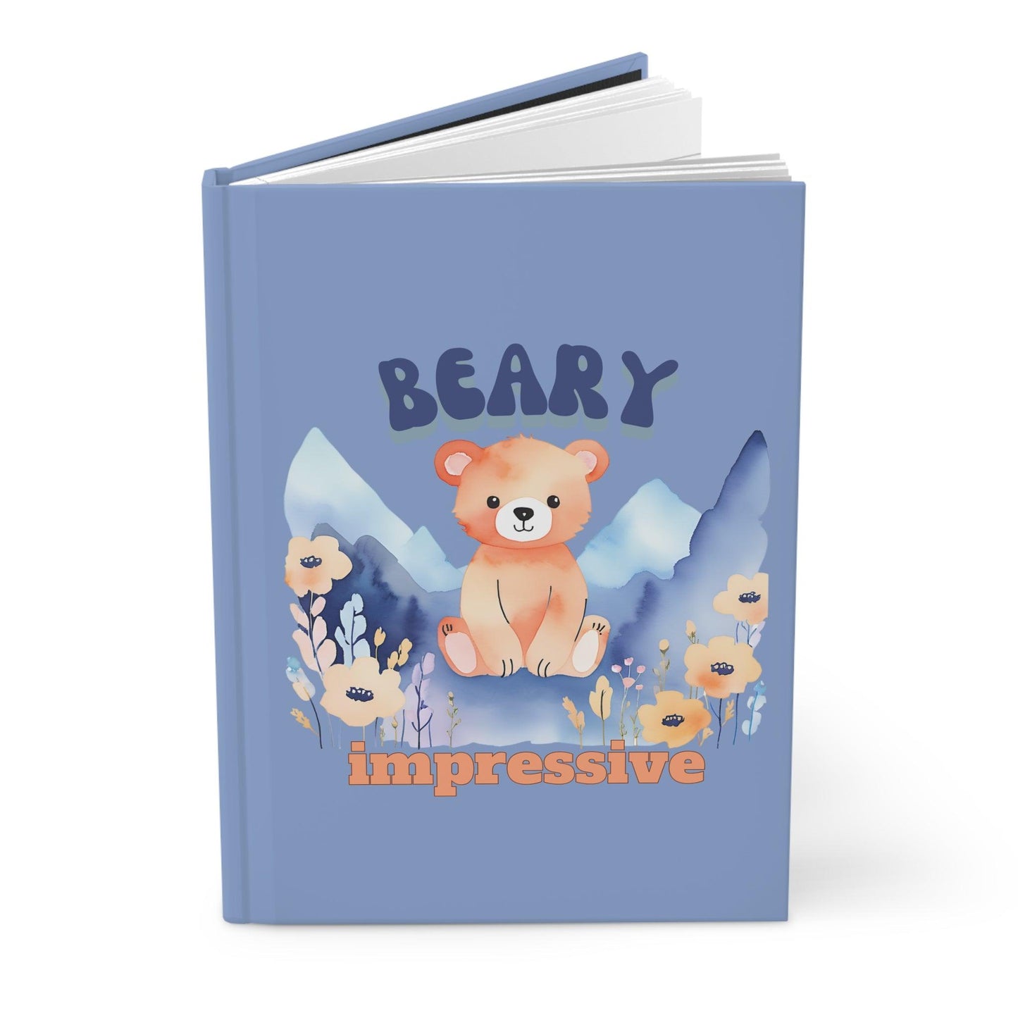 Watercolor Teddy Bear Journal | Dusty Blue Hardcover for Writing and Creativity - Joyful Moments Market