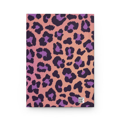 Personalized Cheetah Print Journal | Electric Blue Pop Hardcover Notebook - Joyful Moments Market