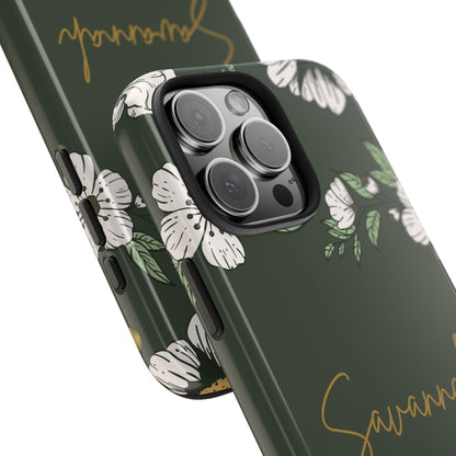 Personalized Floral Phone Case for iPhone and Samsung with Custom Name - Joyful Moments Market