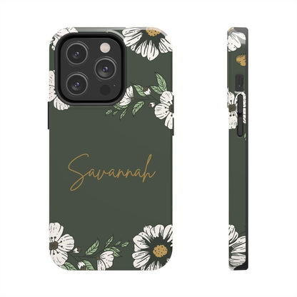 Personalized Floral Phone Case for iPhone and Samsung with Custom Name - Joyful Moments Market