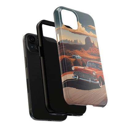 Retro Desert Car Phone Case | Route 66 Vibes for iPhone & Samsung - Joyful Moments Market