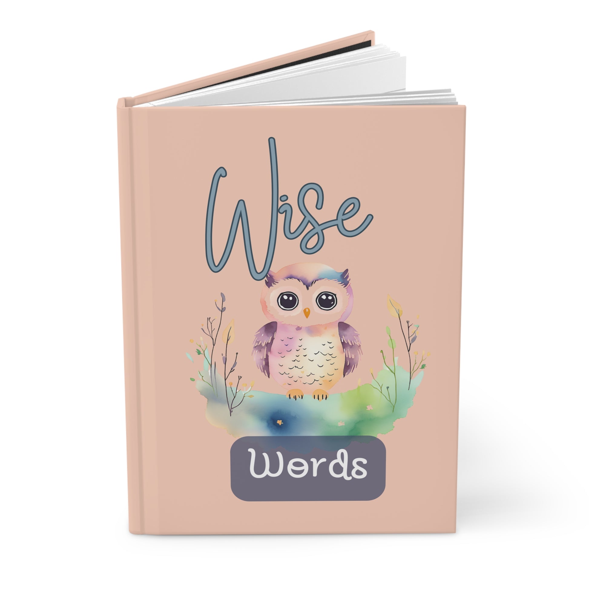 Watercolor Owl Journal | "Wise Words" Hardcover Notebook for Writing and Planning - Joyful Moments Market