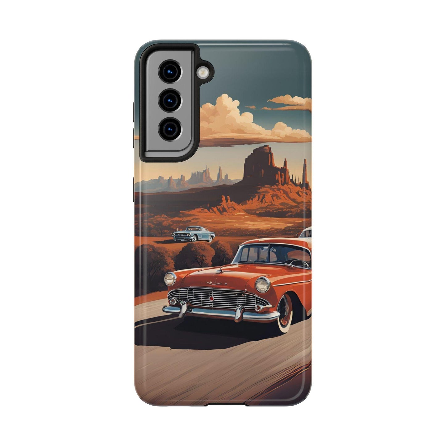 Retro Desert Car Phone Case | Route 66 Vibes for iPhone & Samsung - Joyful Moments Market