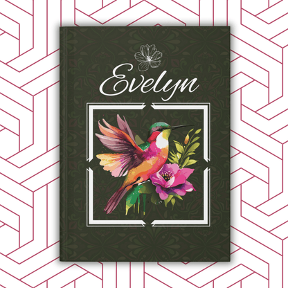 Personalized Hummingbird Journal | Colorful Nature-Inspired Hardcover Notebook - Joyful Moments Market