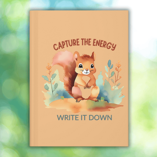 Whimsical Squirrel Journal | Muted Orange Hardcover for Writing and Creativity - Joyful Moments Market