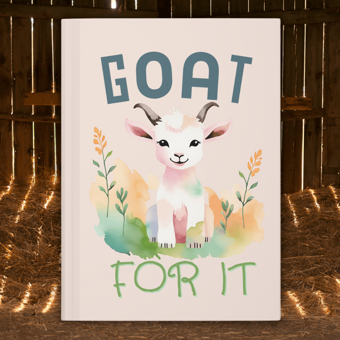 Watercolor Goat Journal | Hardcover Notebook for Writing, Goals, and Creativity - Joyful Moments Market