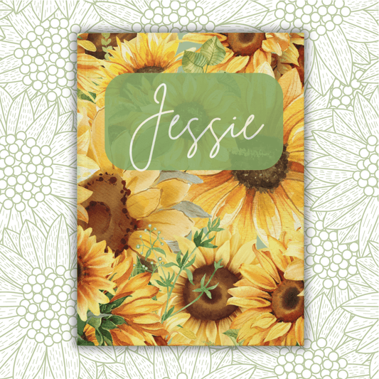 Personalized Sunflower Journal | Vibrant Watercolor Hardcover Notebook - Joyful Moments Market