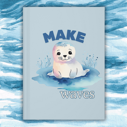 Watercolor Seal Journal | Blue Hardcover for Writing, Planning, and Creative Ideas - Joyful Moments Market