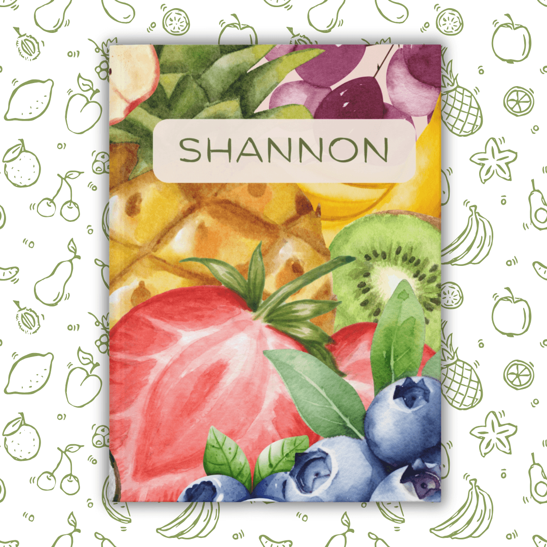 Personalized Watercolor Fruit Journal | Custom Hardcover for Wellness & Creativity - Joyful Moments Market