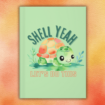 Shell Yeah Turtle Journal | Bright Green Hardcover for Goals and Inspiration - Joyful Moments Market