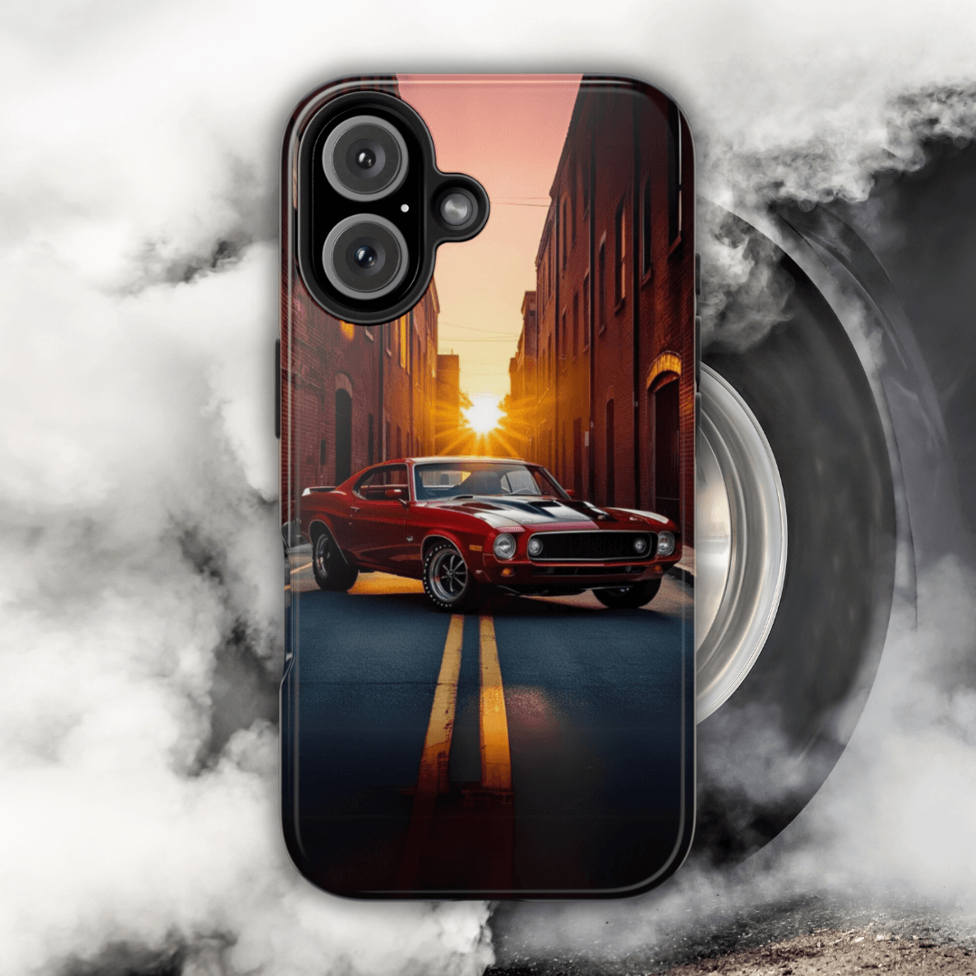 Cherry Red Muscle Car Phone Case | Drag Race Vibes for iPhone & Samsung - Joyful Moments Market