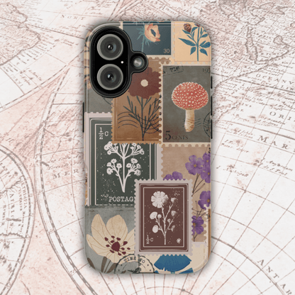 Antique Stamp Collage Phone Case | Vintage Travel Design for iPhone & Samsung - Joyful Moments Market