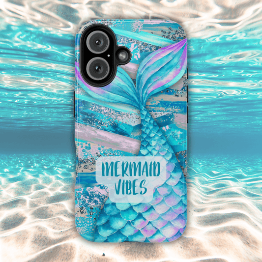 Mermaid Phone Case | Blue, Purple & Silver Design for iPhone & Samsung - Joyful Moments Market