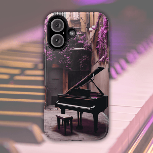 Grand Piano Phone Case | Purple Vine Alleyway Design for iPhone & Samsung - Joyful Moments Market