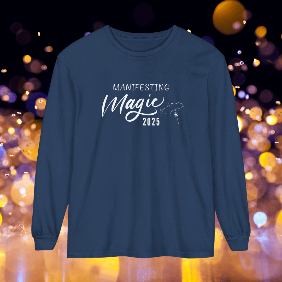 Comfort Colors Long Sleeve T-Shirt | Soft Garment-Dyed Cotton | Embrace Comfort and Style While Manifesting Magic in the New Year - Joyful Moments Market