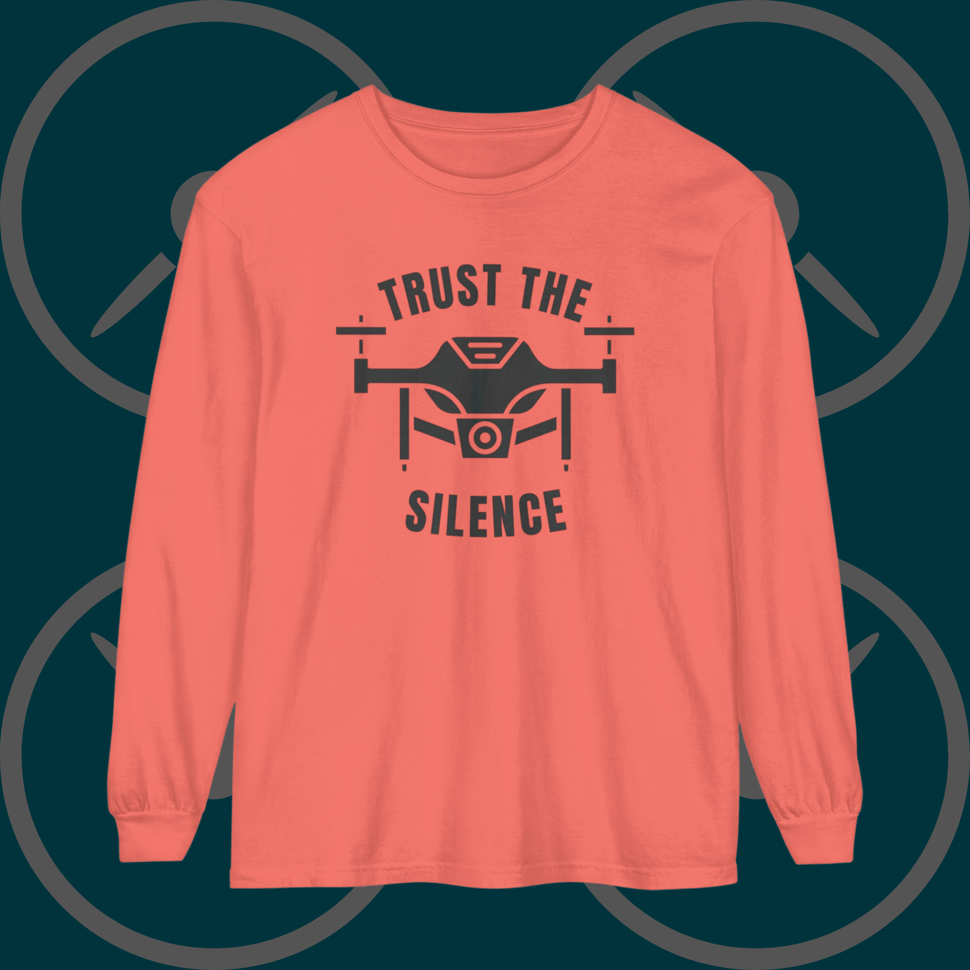 Comfort Colors Long Sleeve T-Shirt | Garment-Dyed Cotton & Witty Drone Design - Joyful Moments Market