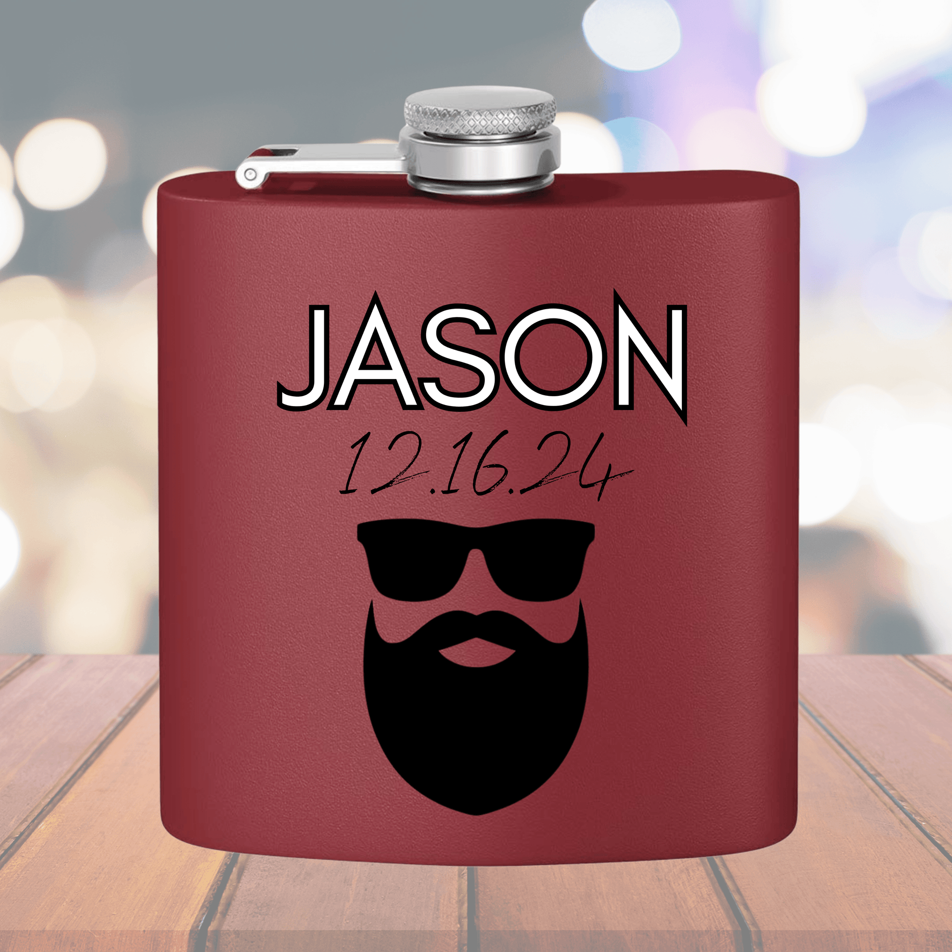 Personalized Stainless Steel Flask | Custom Groomsmen Gift with Stylish Design - Joyful Moments Market