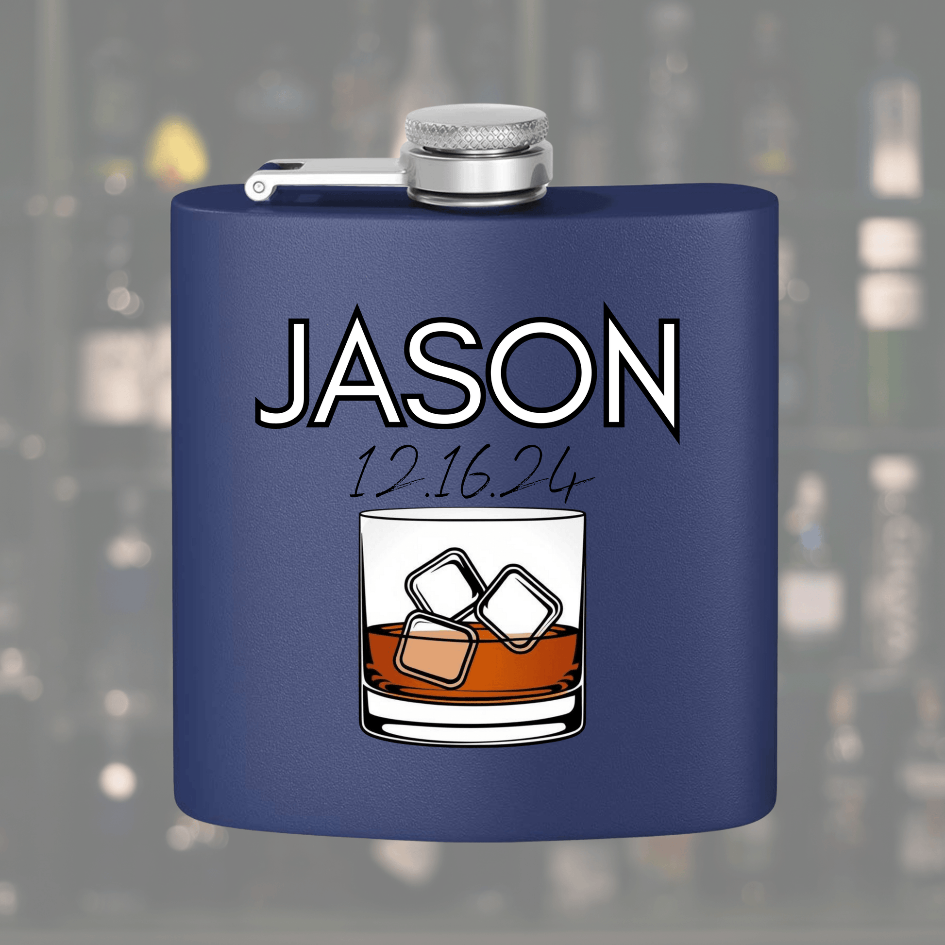 Personalized Stainless Steel Flask | Custom Groomsmen Gift with Stylish Design - Joyful Moments Market