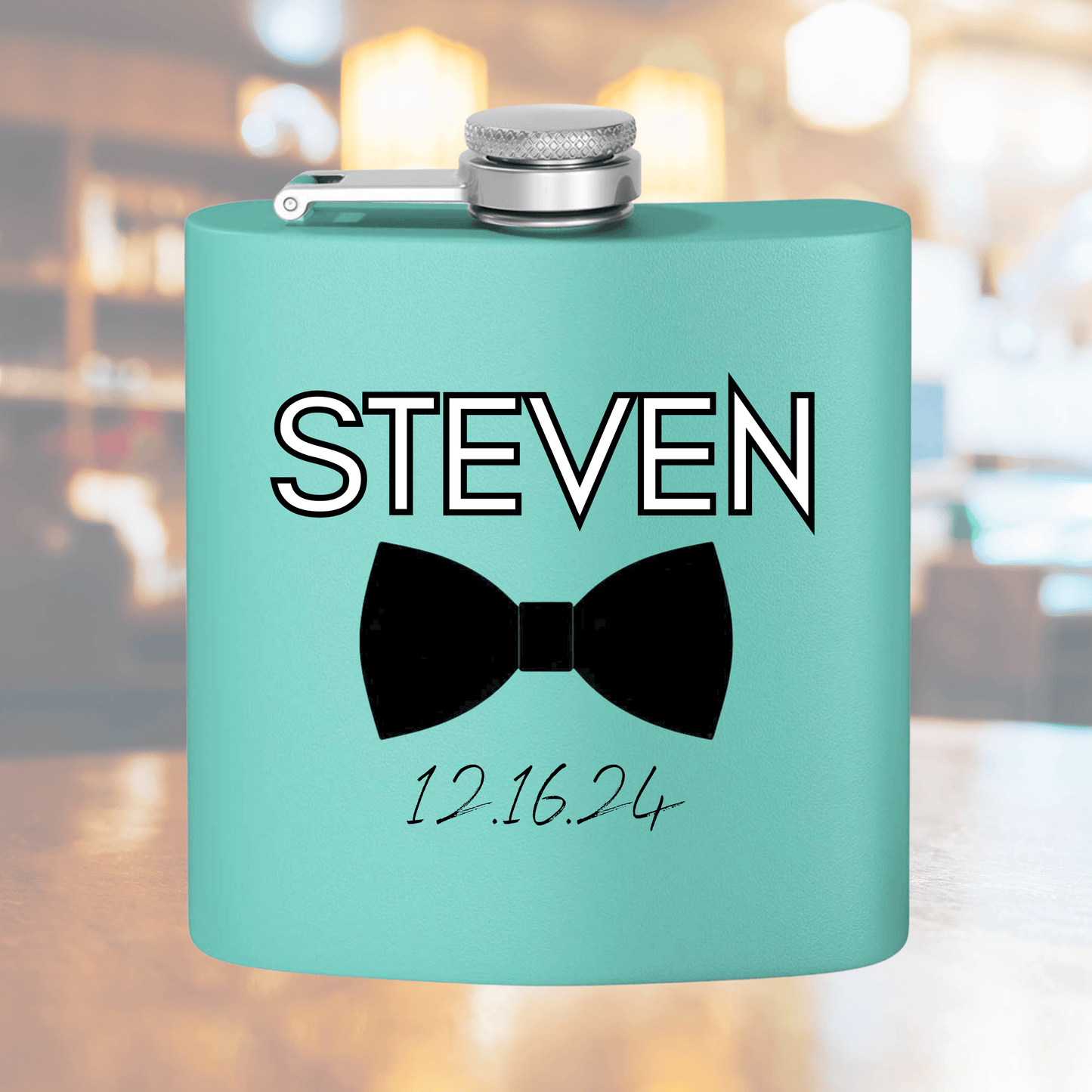 Personalized Stainless Steel Flask | Custom Groomsmen Gift with Stylish Design - Joyful Moments Market