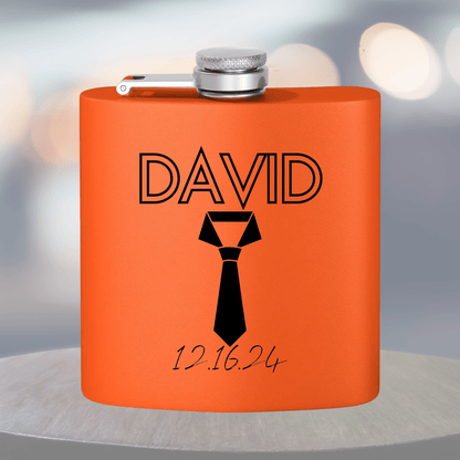 Personalized Stainless Steel Flask | Custom Groomsmen Gift with Stylish Design - Joyful Moments Market