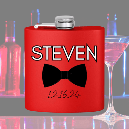 Personalized Stainless Steel Flask | Custom Groomsmen Gift with Stylish Design - Joyful Moments Market