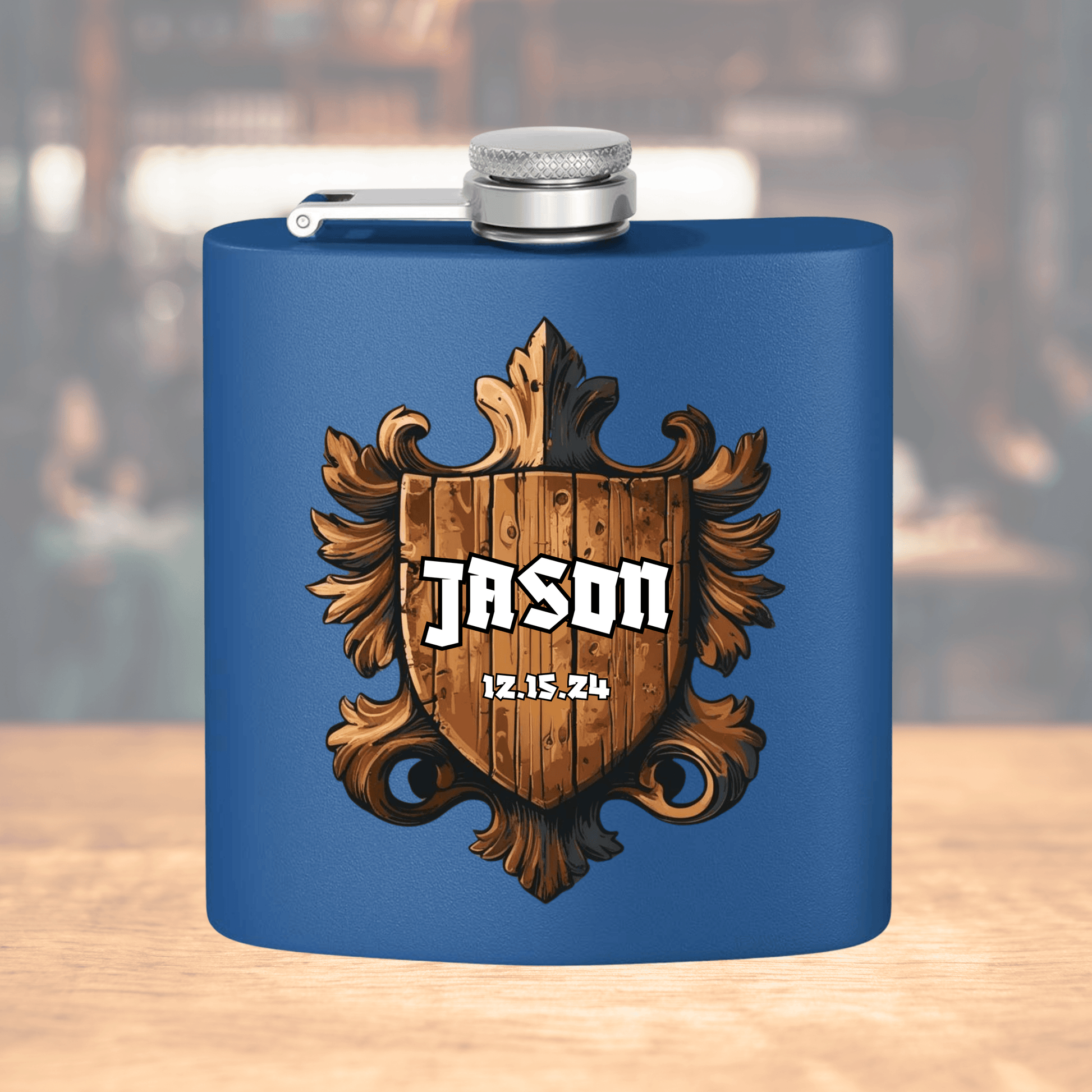 Personalized Stainless Steel Flask | Custom Groomsmen Gift with Stylish Design - Joyful Moments Market