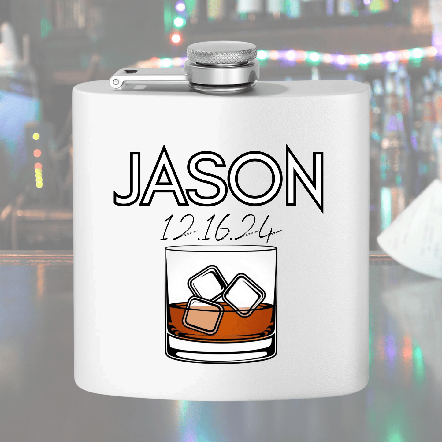 Personalized Stainless Steel Flask | Custom Groomsmen Gift with Stylish Design - Joyful Moments Market