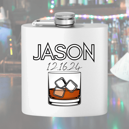 Personalized Stainless Steel Flask | Custom Groomsmen Gift with Stylish Design - Joyful Moments Market