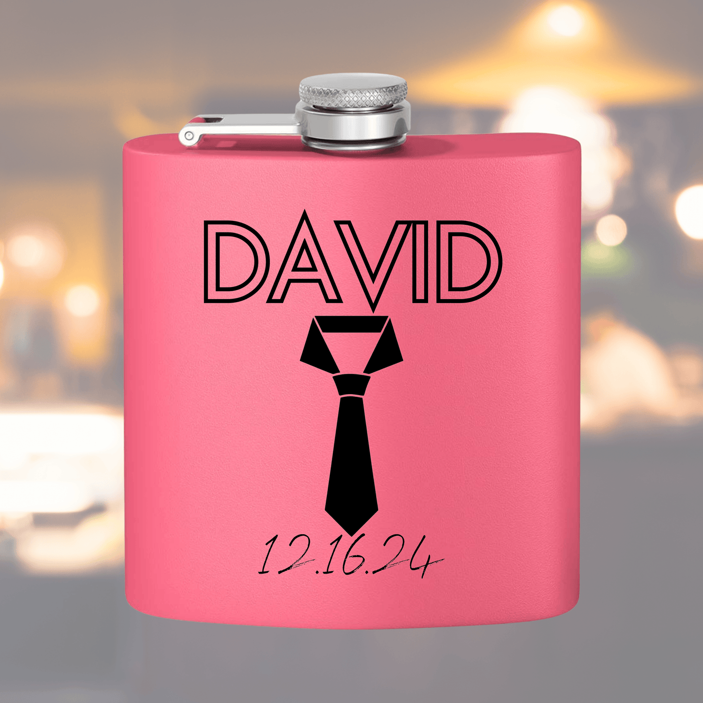 Personalized Stainless Steel Flask | Custom Groomsmen Gift with Stylish Design - Joyful Moments Market