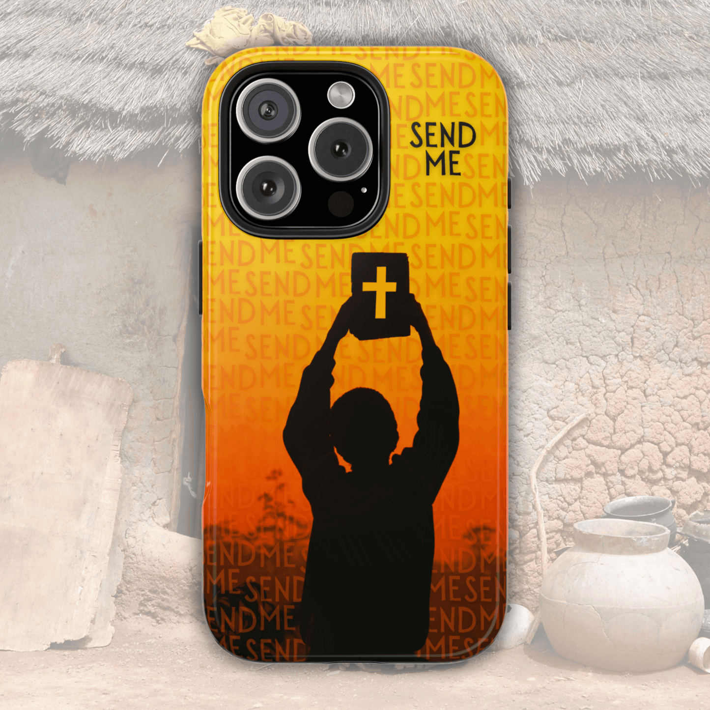 Send Me - Missionary Theme Phone Case with Sunset Gradient Background - Joyful Moments Market