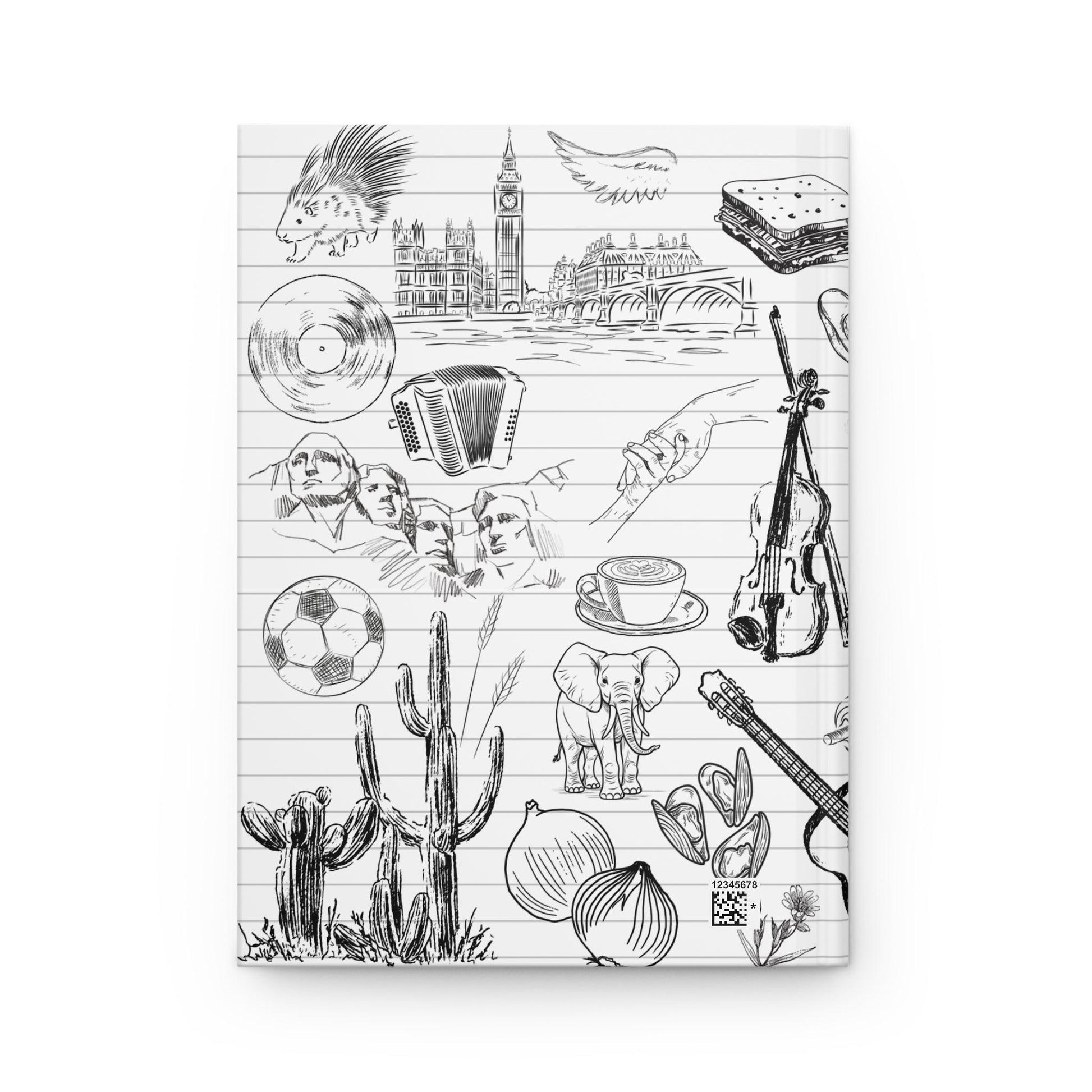 Personalized Sketch & Scribble Journal | Playful Doodle-Inspired Hardcover - Joyful Moments Market