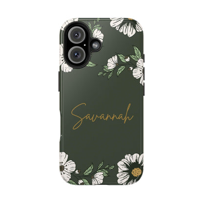 Personalized Floral Phone Case for iPhone and Samsung with Custom Name - Joyful Moments Market