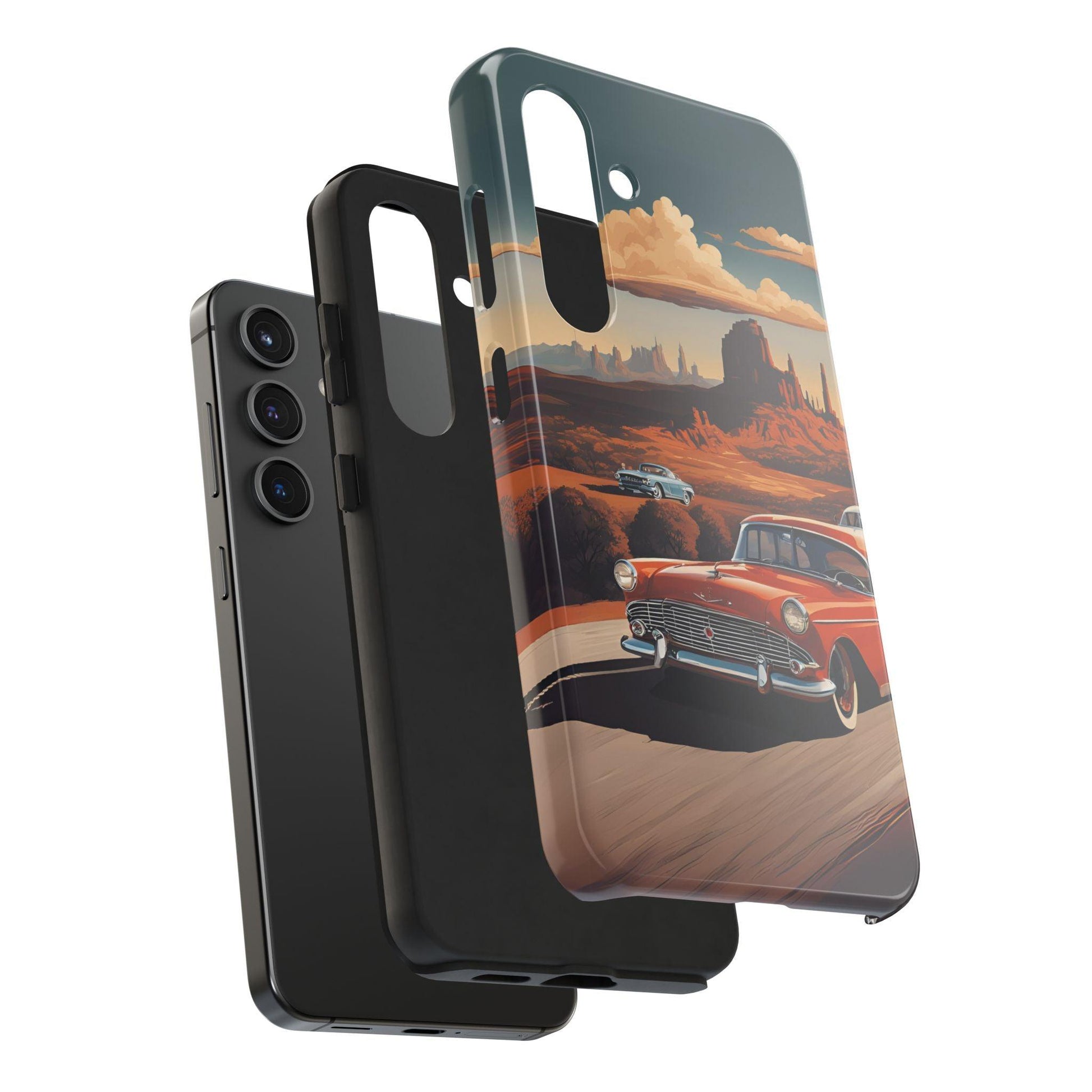 Retro Desert Car Phone Case | Route 66 Vibes for iPhone & Samsung - Joyful Moments Market