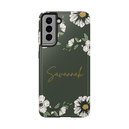 Personalized Floral Phone Case for iPhone and Samsung with Custom Name - Joyful Moments Market