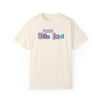 Proud 90s Kid Shirt | Vintage-Inspired Bold Pink & Blue Tee in Garment-Dyed Cotton - Joyful Moments Market