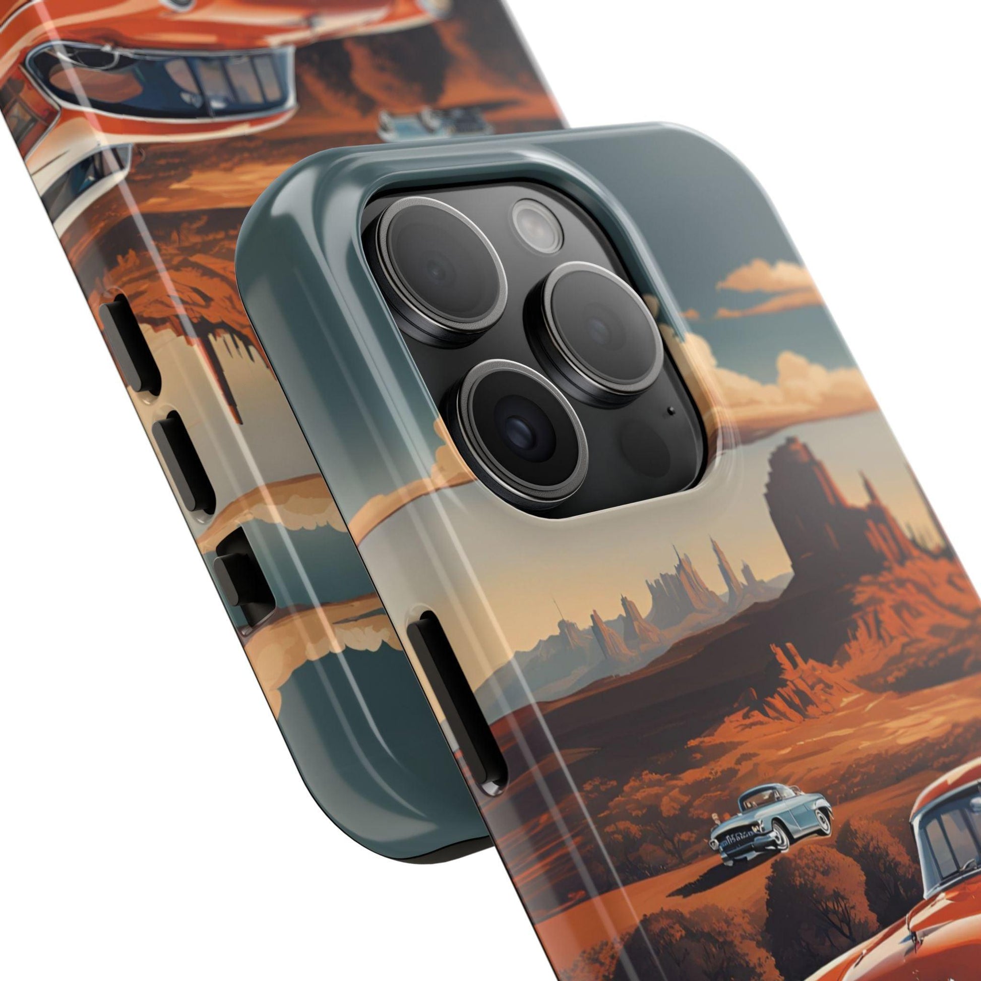 Retro Desert Car Phone Case | Route 66 Vibes for iPhone & Samsung - Joyful Moments Market