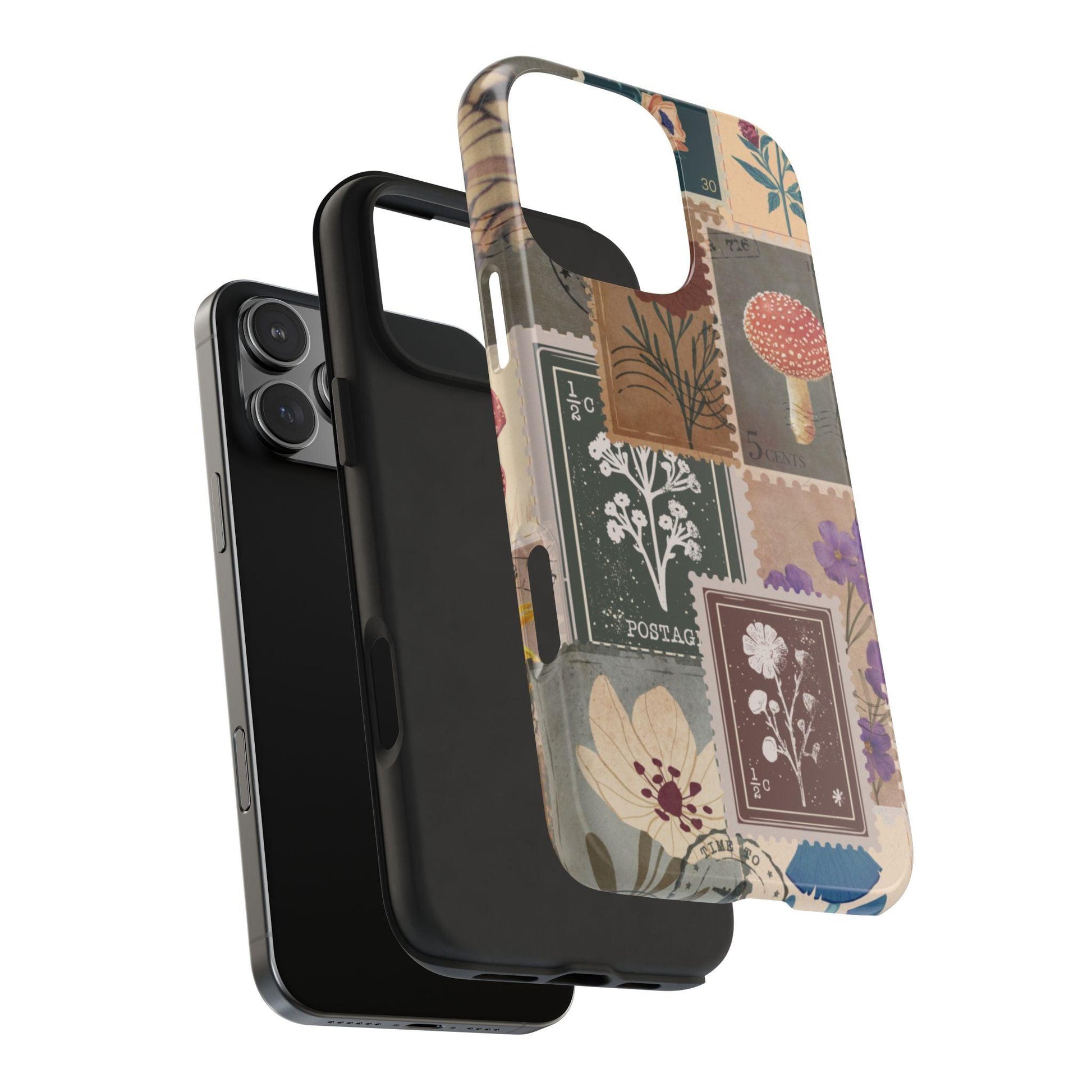 Antique Stamp Collage Phone Case | Vintage Travel Design for iPhone & Samsung - Joyful Moments Market