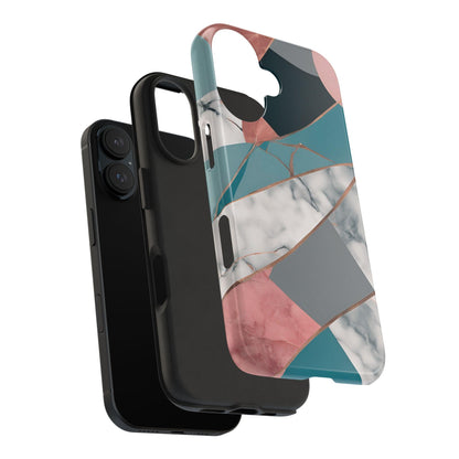 Marble Teal & Pink Phone Case | Funky Modern Design for iPhone & Samsung - Joyful Moments Market