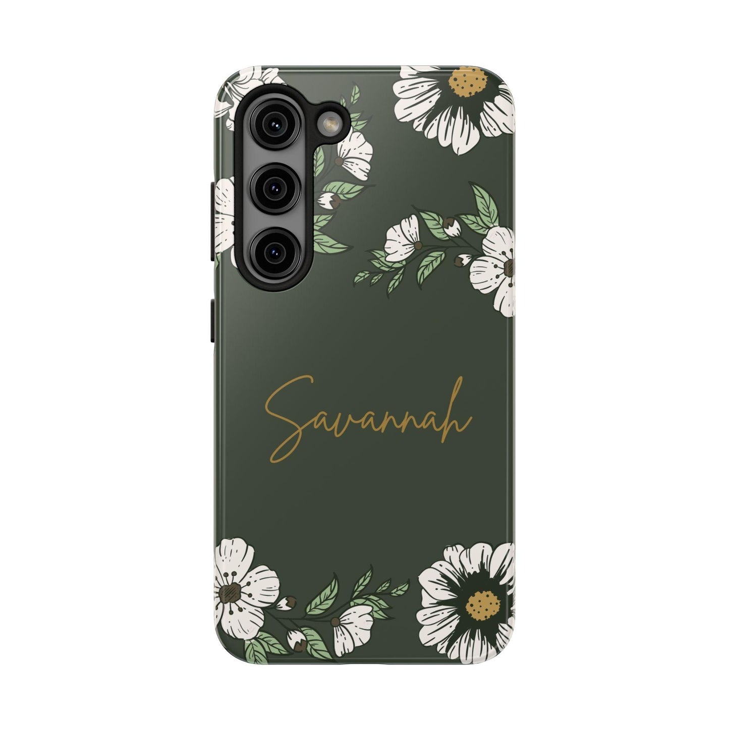 Personalized Floral Phone Case for iPhone and Samsung with Custom Name - Joyful Moments Market