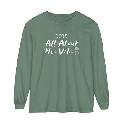 Comfort Colors Long Sleeve T-Shirt | Soft Garment-Dyed Cotton | Spread Peace, Love, and Good Vibes in Style for 2025 - Joyful Moments Market