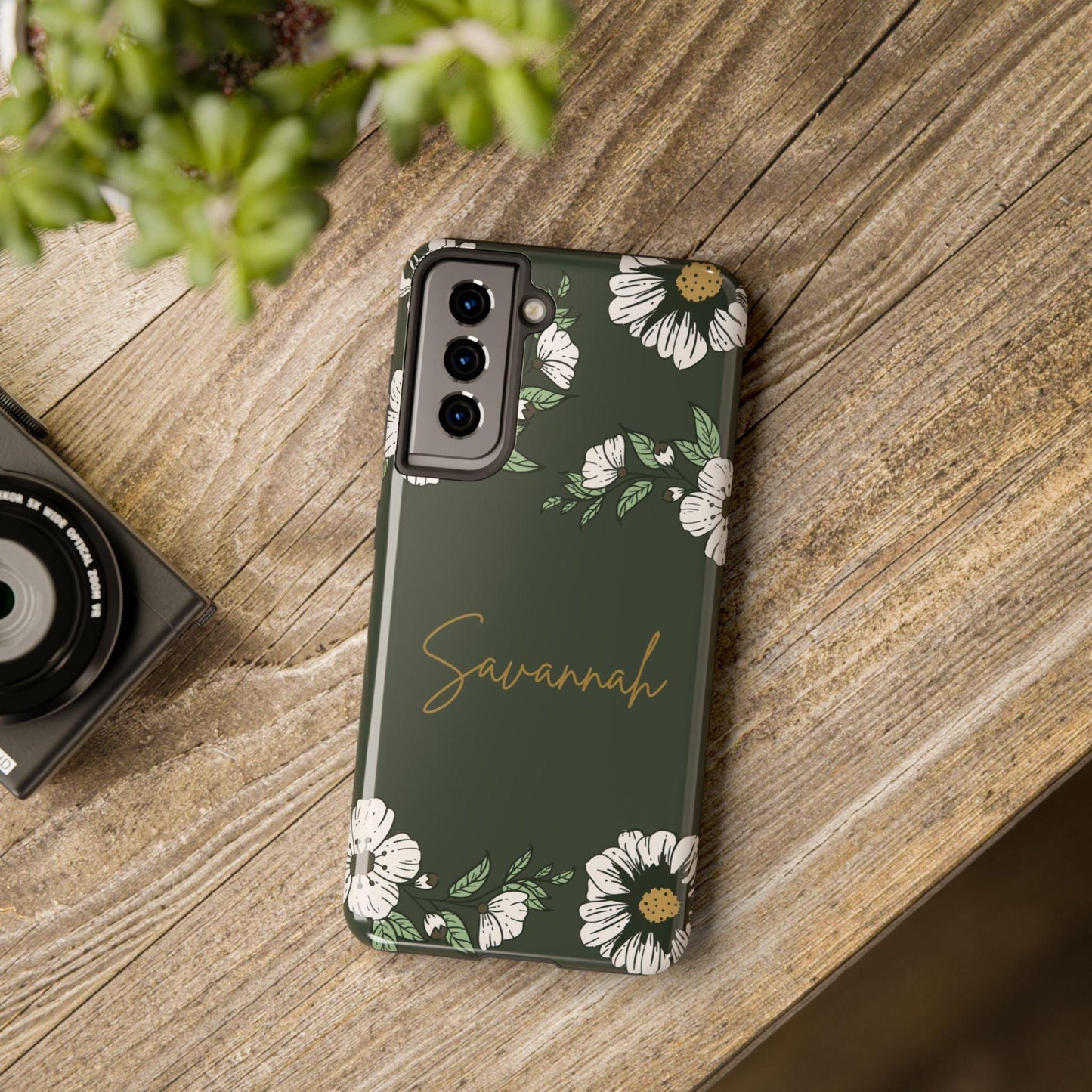 Personalized Floral Phone Case for iPhone and Samsung with Custom Name - Joyful Moments Market