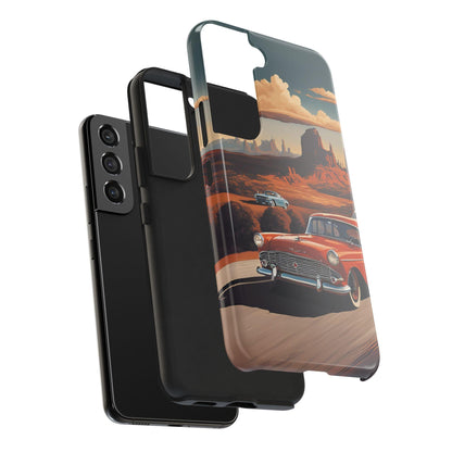 Retro Desert Car Phone Case | Route 66 Vibes for iPhone & Samsung - Joyful Moments Market