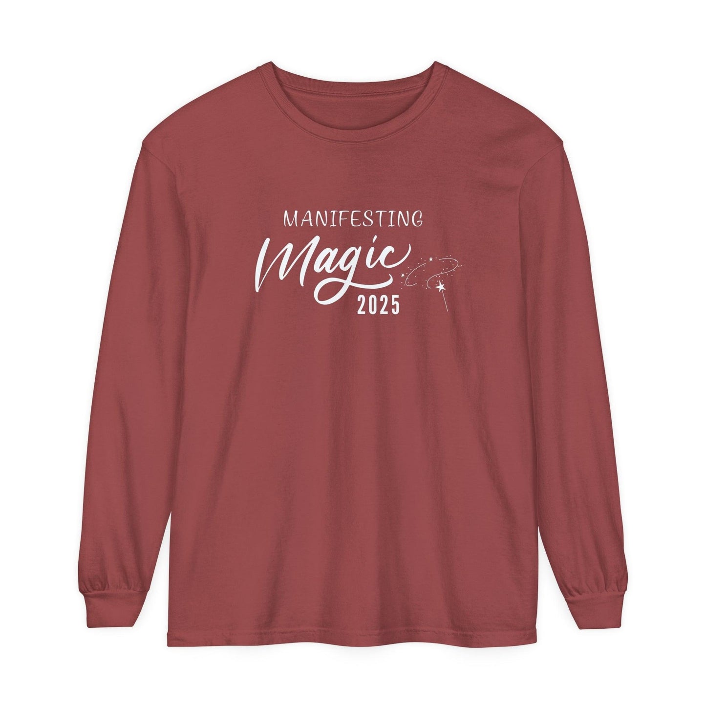 Comfort Colors Long Sleeve T-Shirt | Soft Garment-Dyed Cotton | Embrace Comfort and Style While Manifesting Magic in the New Year - Joyful Moments Market