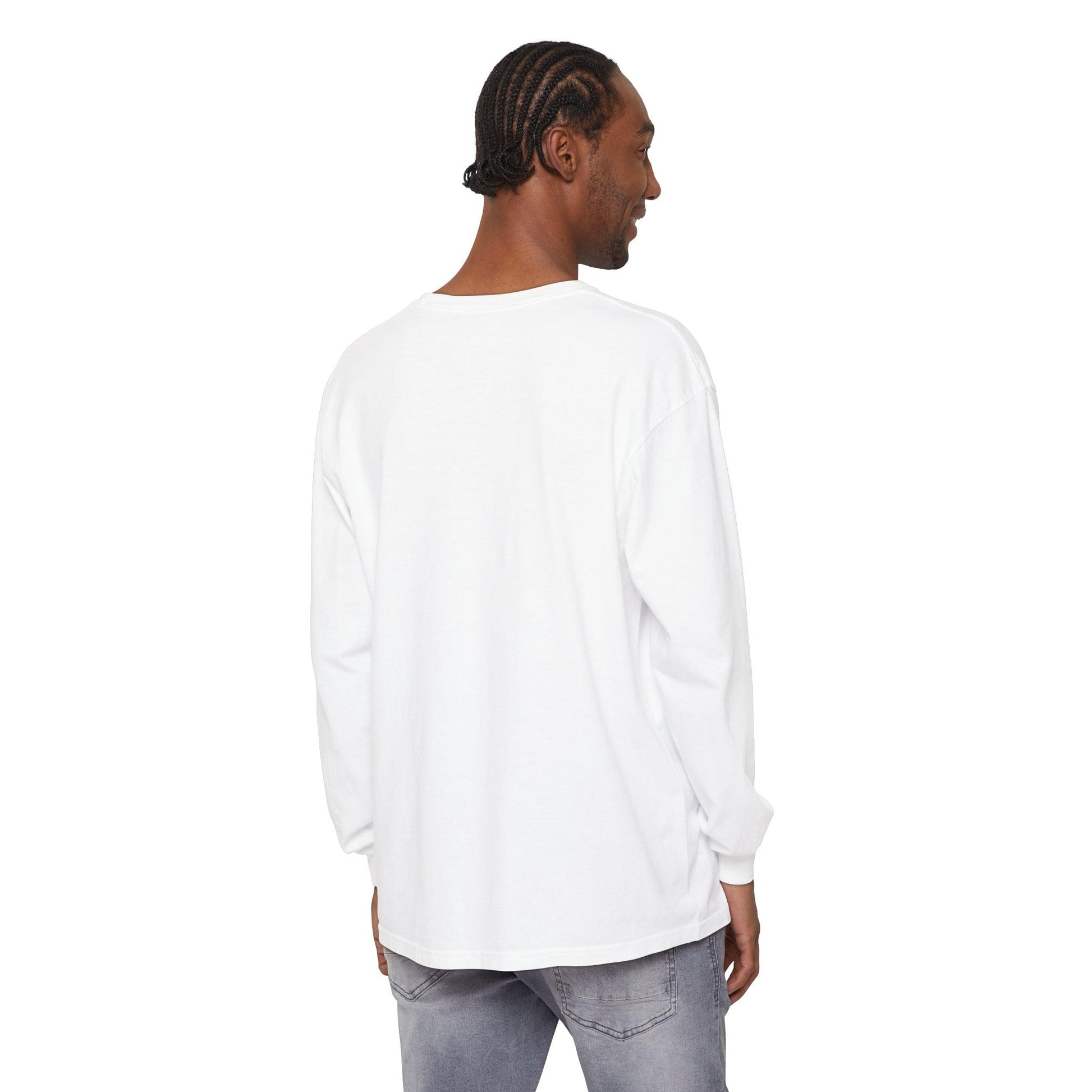 Comfort Colors Long Sleeve T-Shirt | Garment-Dyed Cotton with Bold White-Water Rafting Design - Joyful Moments Market