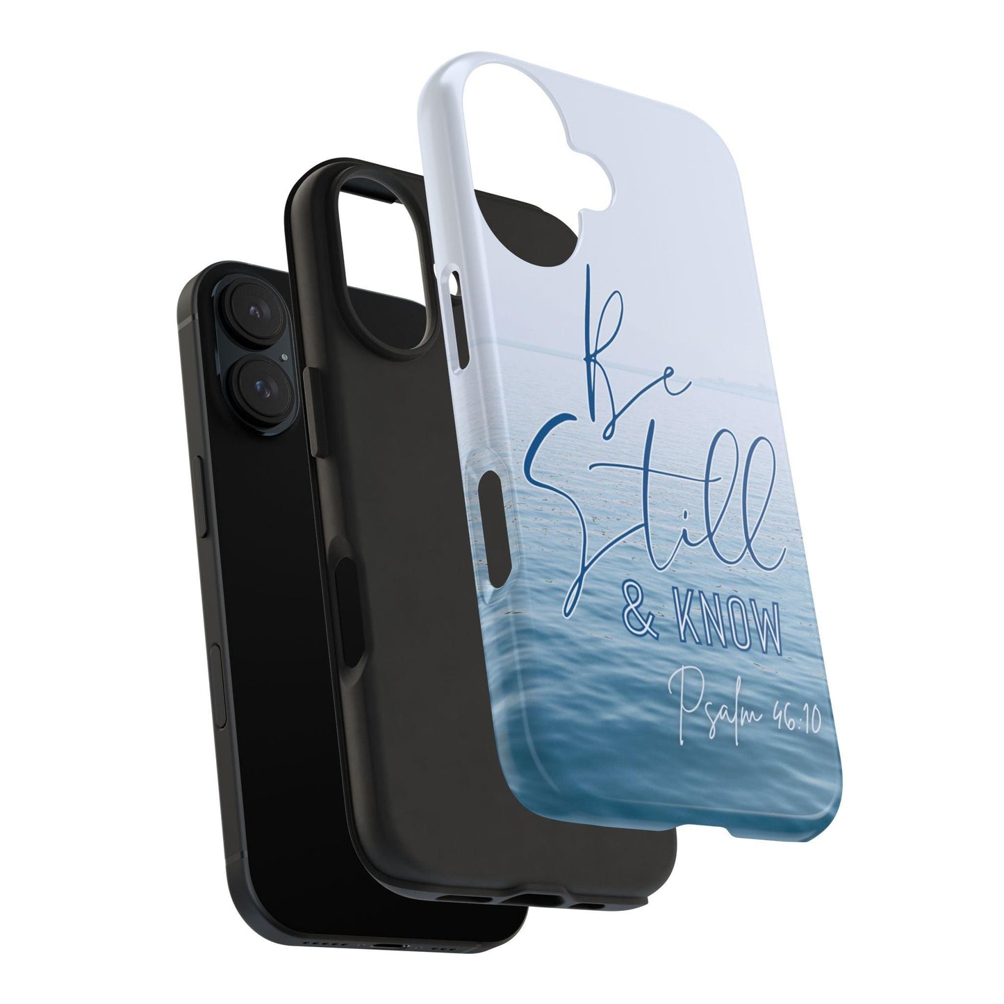 Tranquil Phone Case with Still Waters, 'Be Still and Know' Quote, Psalm 46:10 - Joyful Moments Market